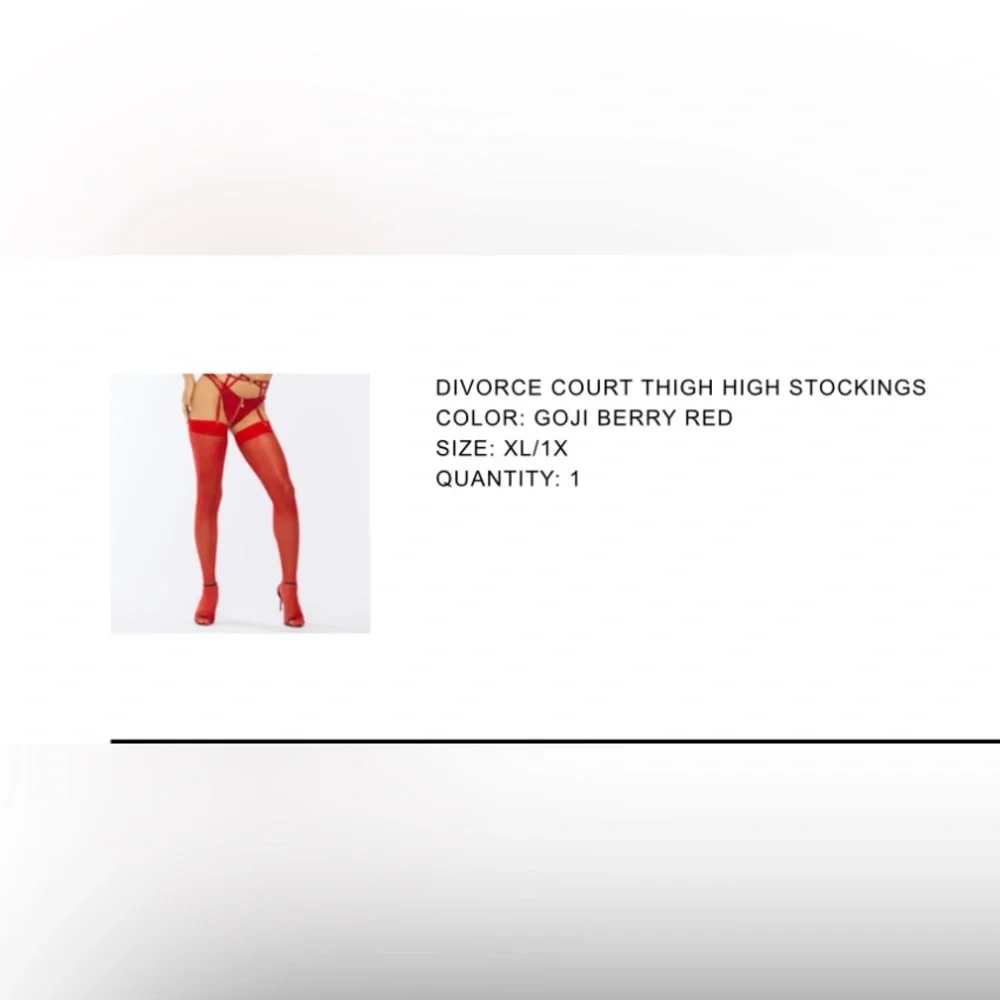 Savage X Fenty Divorce Court Thigh High Stockings